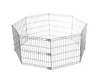 M-Pets Small 66cm Foldable Puppy/Pet Play Pen Dog Portable Metal Cage Fence BLK