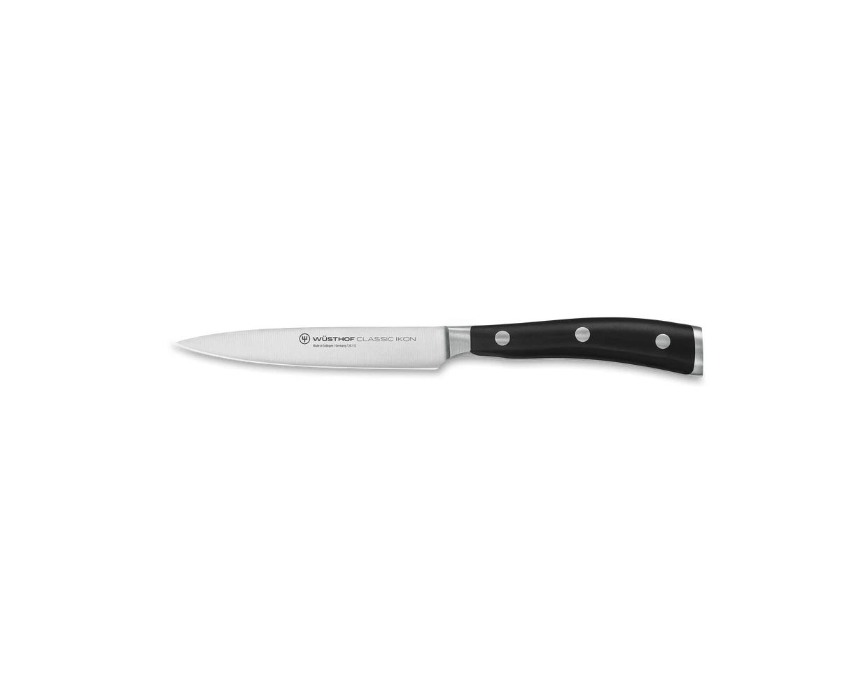 Wusthof Classic Ikon Stainless Steel Utility Knife Kitchen 16cm Blade Black