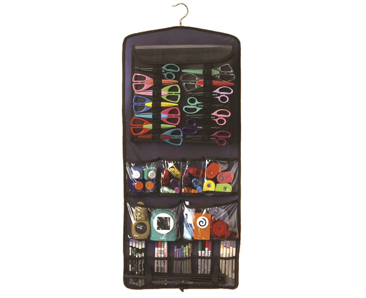 Jokari Scrap N Stor Organiser Hanging Pocket Storage Portable Rack Black 30cm