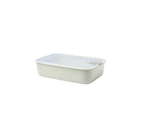 Mepal Food Storage Box Container w/ EasyClip Lid Rectangle 2.25L Nordic White