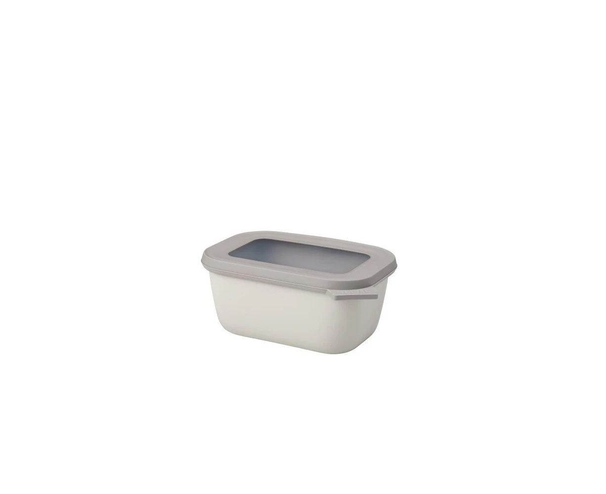 Mepal Multi Cirqula Food Bowl Storage w/Lid Rectangle 750ml/25oz Nordic White