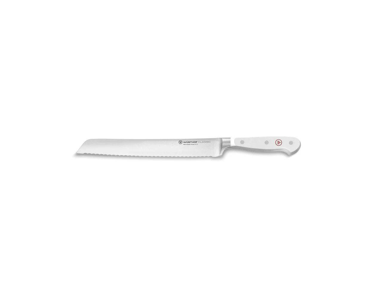 Wusthof Classic Double Serrated Bread Knife Kitchen 23cm Blade Velvet Oyster