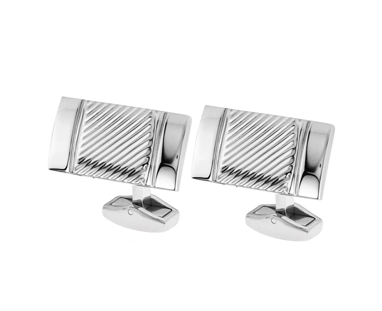 Cross Apogee Men's Stainless Steel Cufflinks Fashion Party Shirt Stud Silver