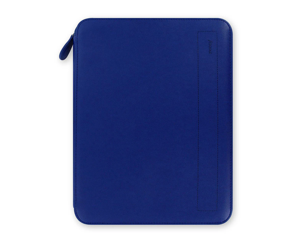 Filofax 32cm A4 Penny Bridge Zip Folder w/ Ruled Notepad Organiser Cobalt BLU