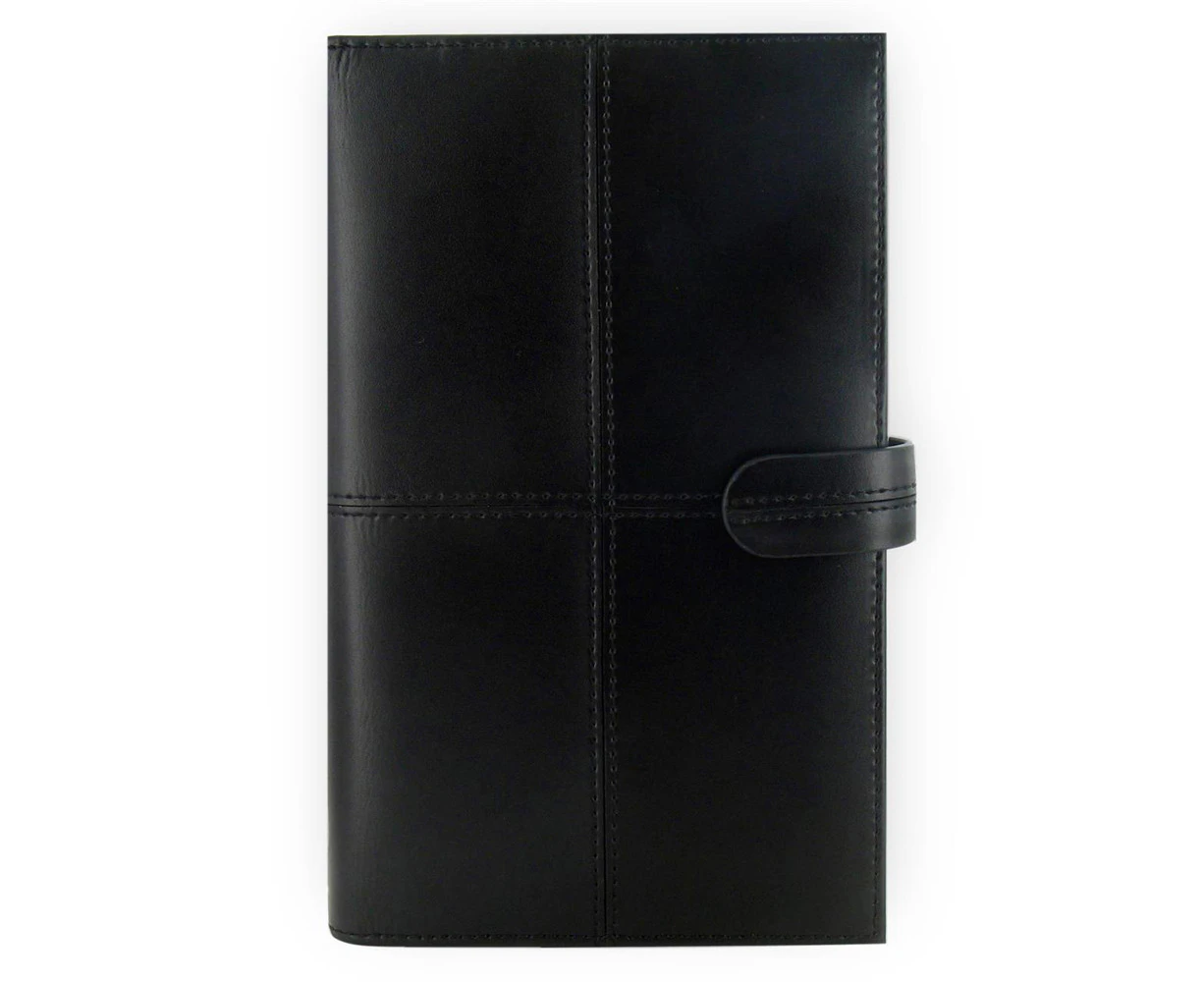 Filofax Personal Compact Classic Organiser Diary/Task Notepad Leather Black