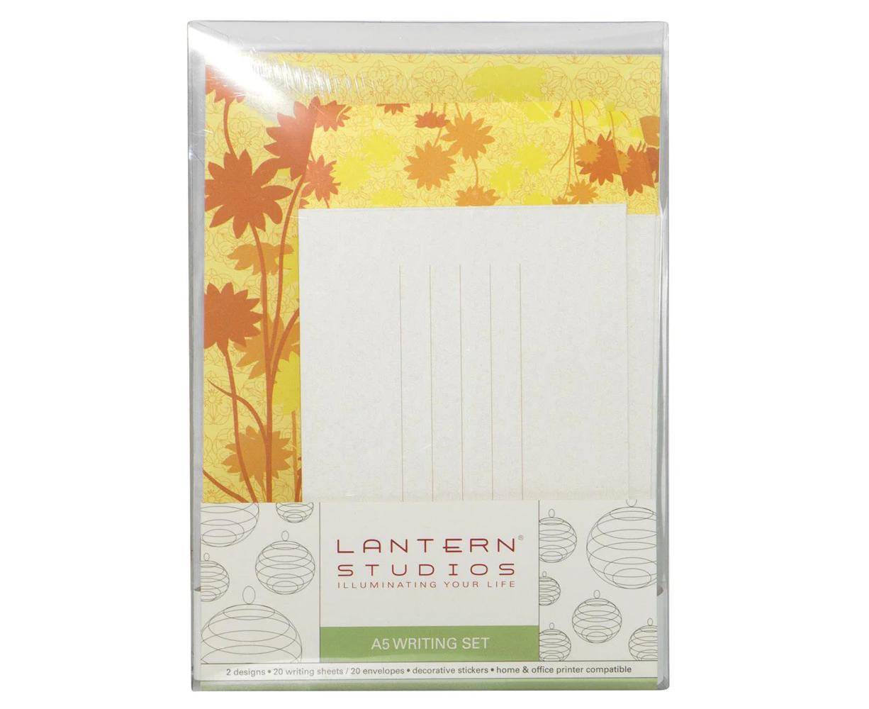 40pc Lantern Studios A5 Sheet/Envelope Writing Letter Stationery Sunflowers