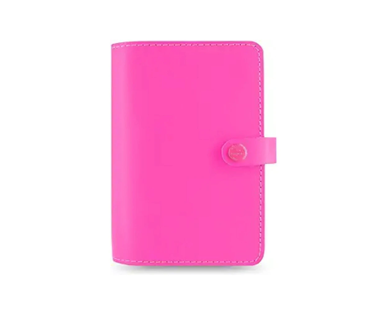 Filofax The Original Personal Organiser Diary/Task Planner Leather Fluro Pink