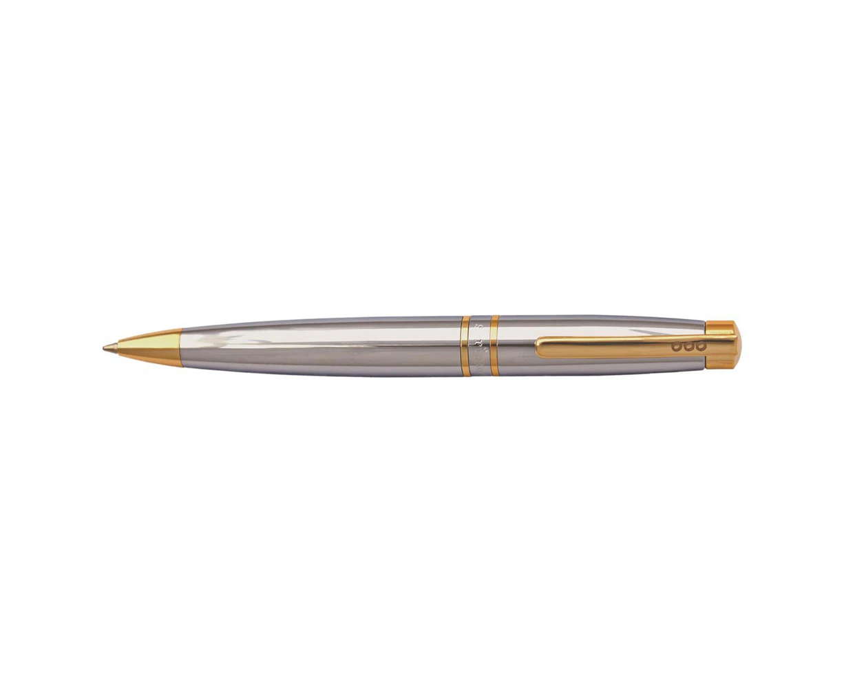 Scripto Premium Tribute Durable Home Strationary Ball Point Pen Chrome/Gold