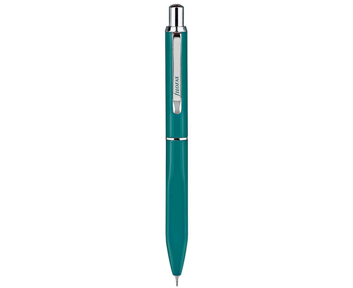 Filofax Calipso 13cm Push Action Mechanical Pencil Office Note Writing Teal