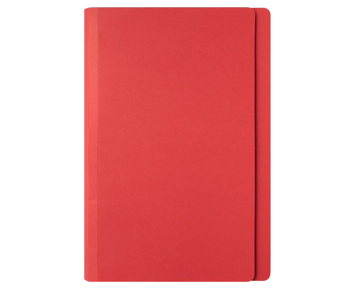 100pc Marbig Foolscap File 170gsm Manilla Folder Paper/Document Holder Red