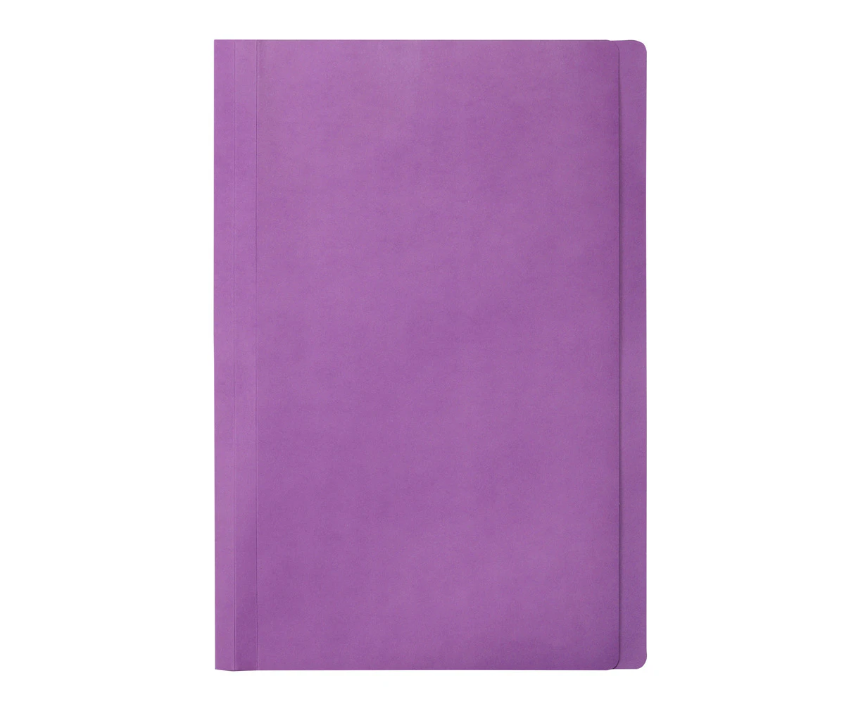 100pc Marbig Foolscap File 170gsm Manilla Folder Paper/Document Holder Purple