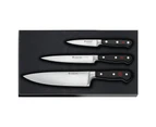 3pc Wusthof Classic Steel Paring/Utility/Chef's Knife Set Kitchen/Cooking BLK