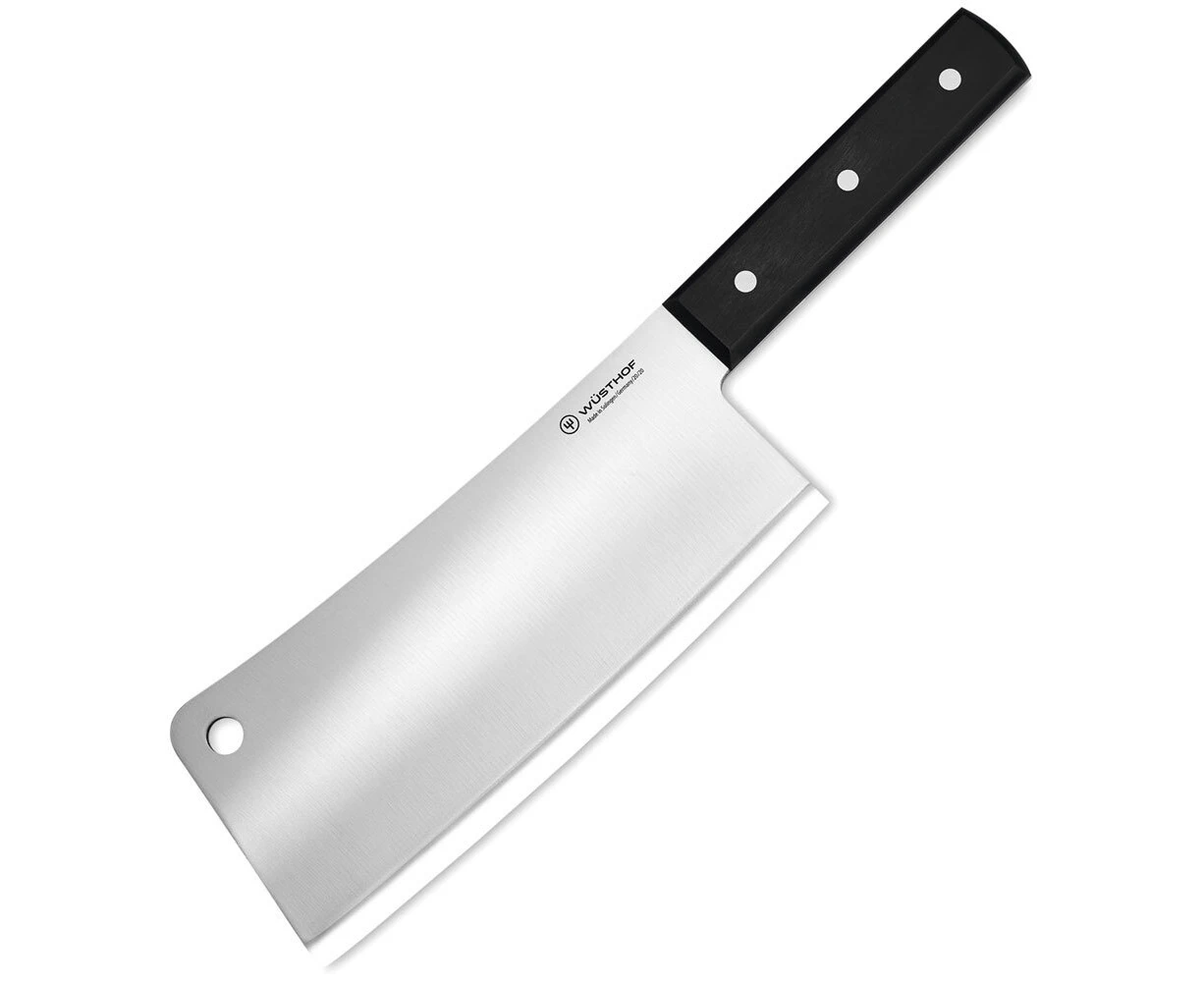 Wusthof Stainless Steel Cleaver Knife Meat Butcher Kitchen 20cm Blade Black