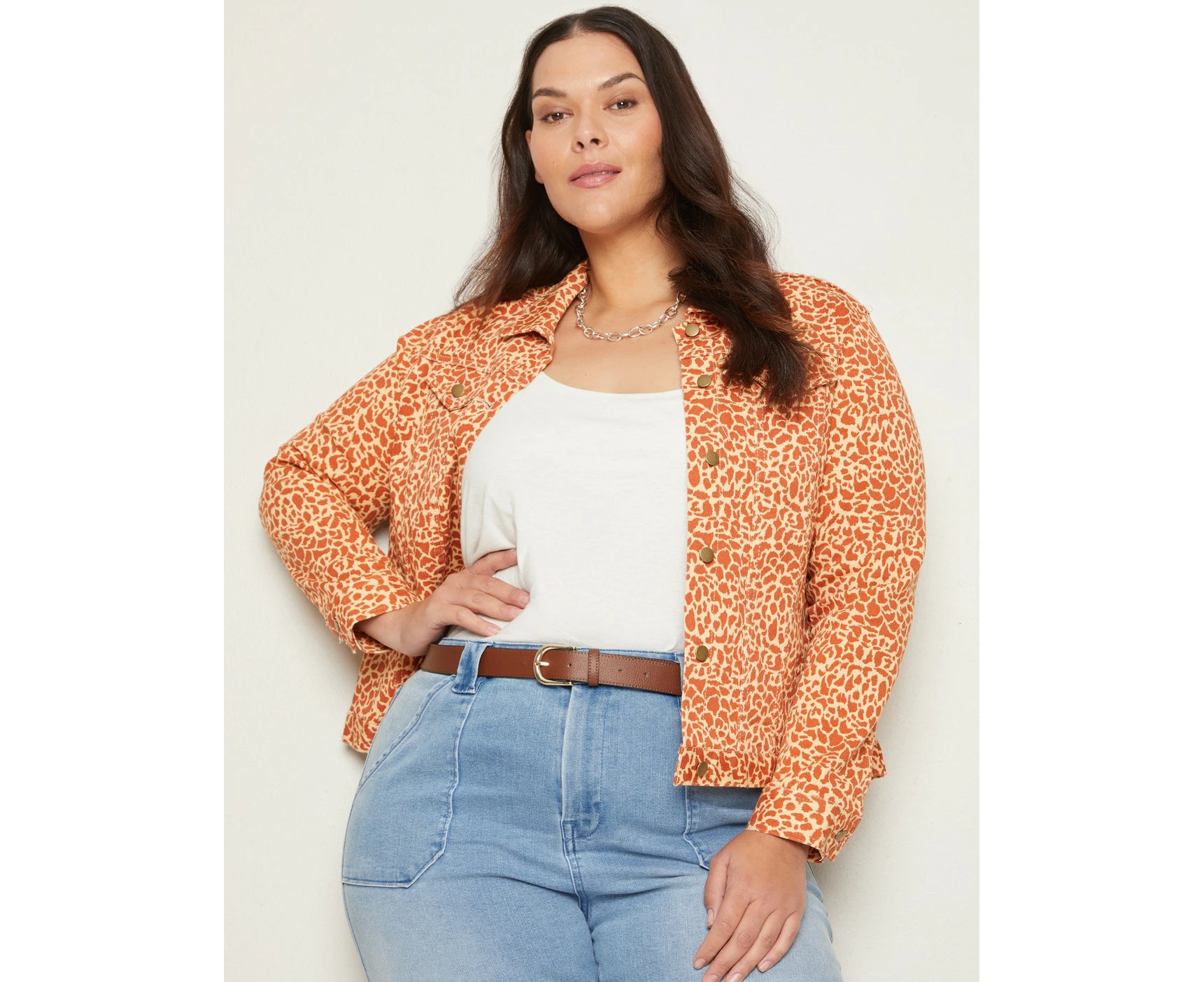 BeMe - Womens Plus Size - Jacket - Winter - Orange Cotton - Tan - Stretch Elastane - Sara - Warm Cozy - Casual Fashion - Office Wear - Work Clothes