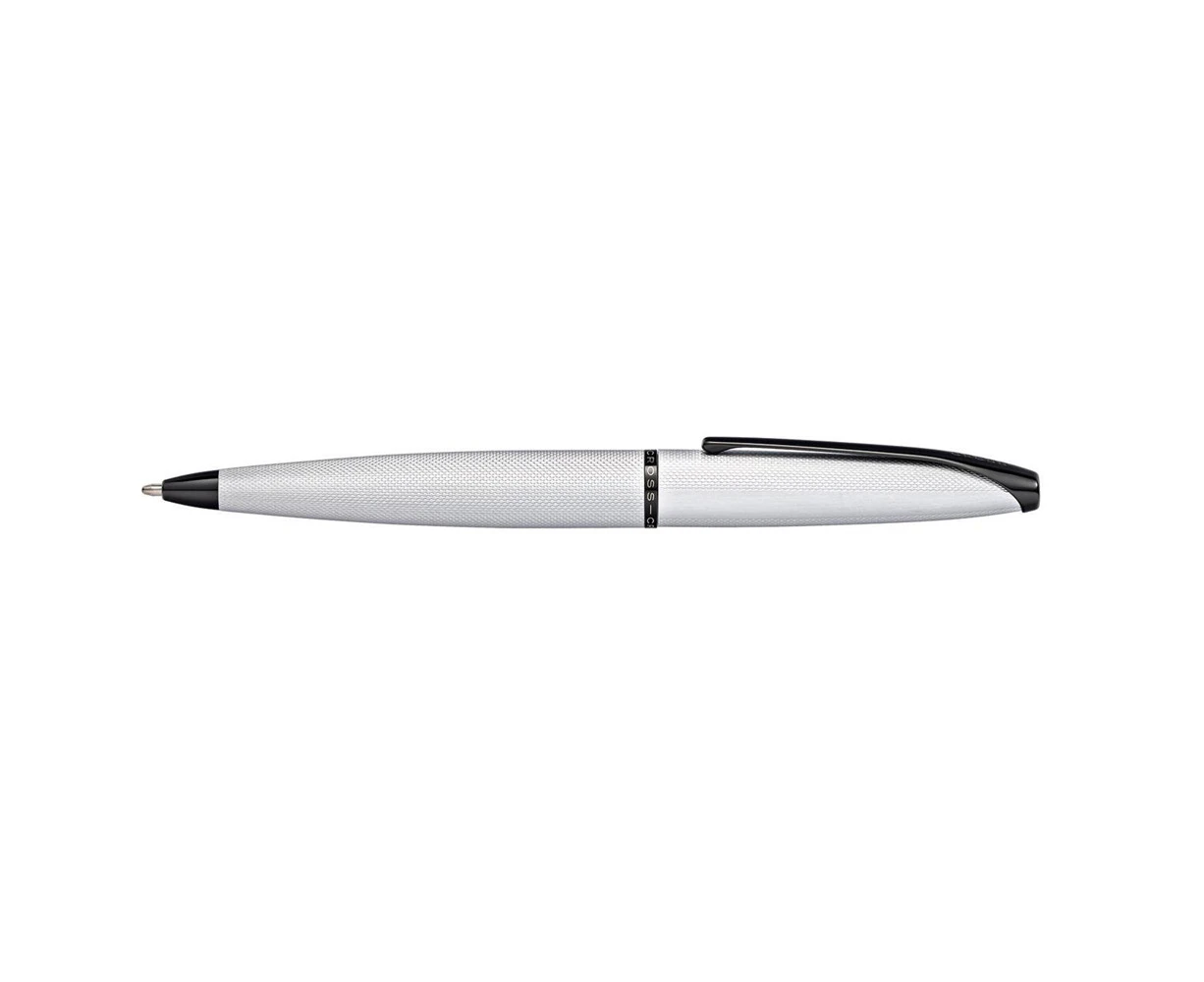 Cross ATX Brushed Etched Diamond Medium Ball Point Pen Writing Stationery Chrome