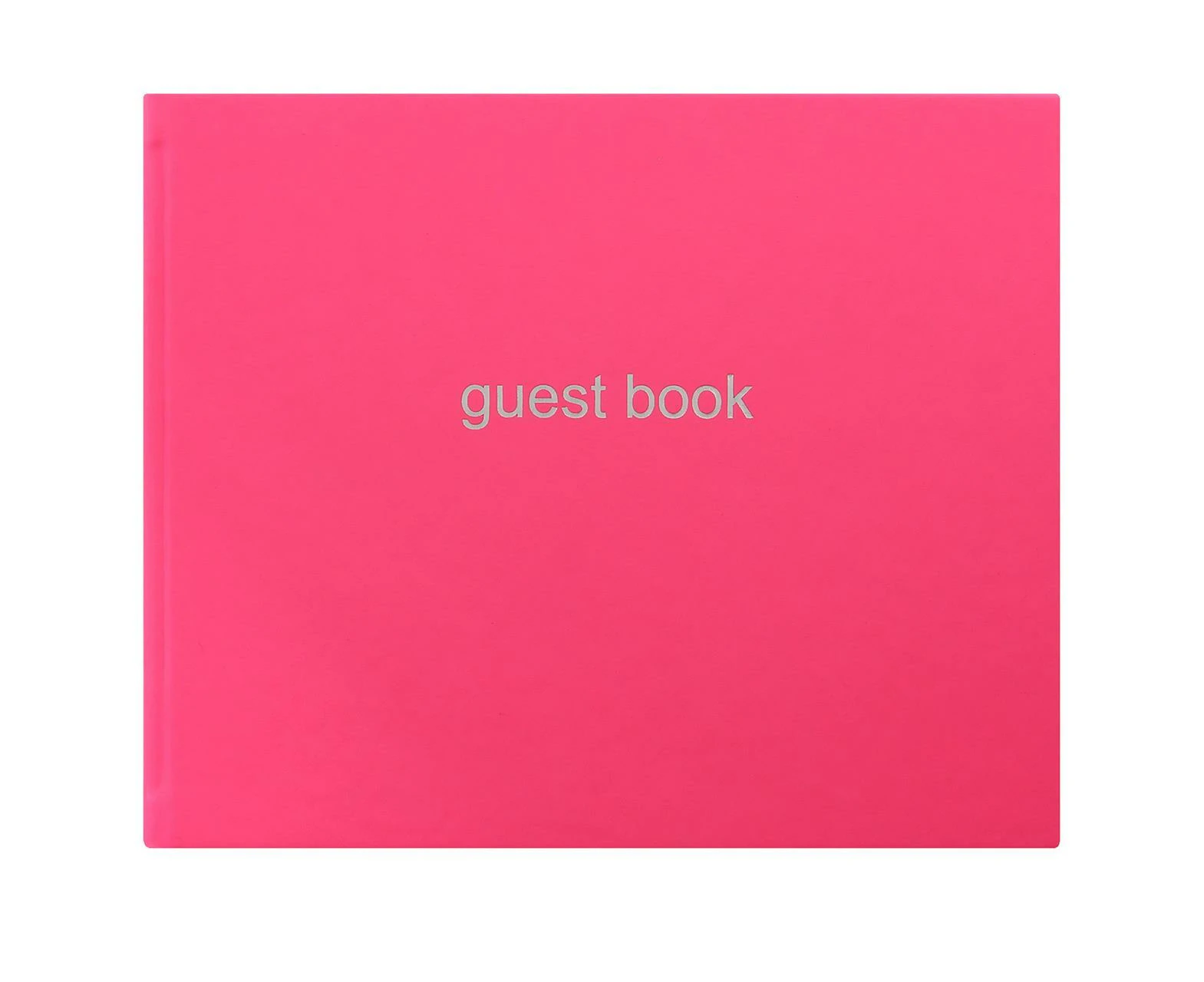 Letts Dazzle Quarto Lined Guest Book Landscape Pink Home Office Stationery