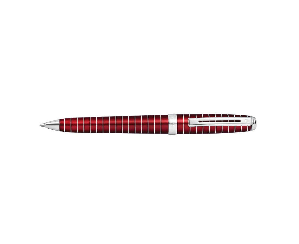 Sheaffer Prelude Roller Ball Pen Writers Ballpen w/Engraved Lines Lacquer Red