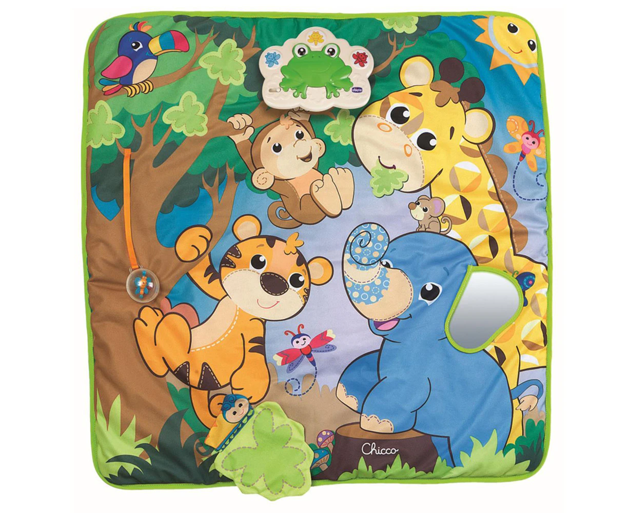 Chicco Toy 76cm Musical Jungle Play Mat Music/Light Square Baby Playmat 0m+