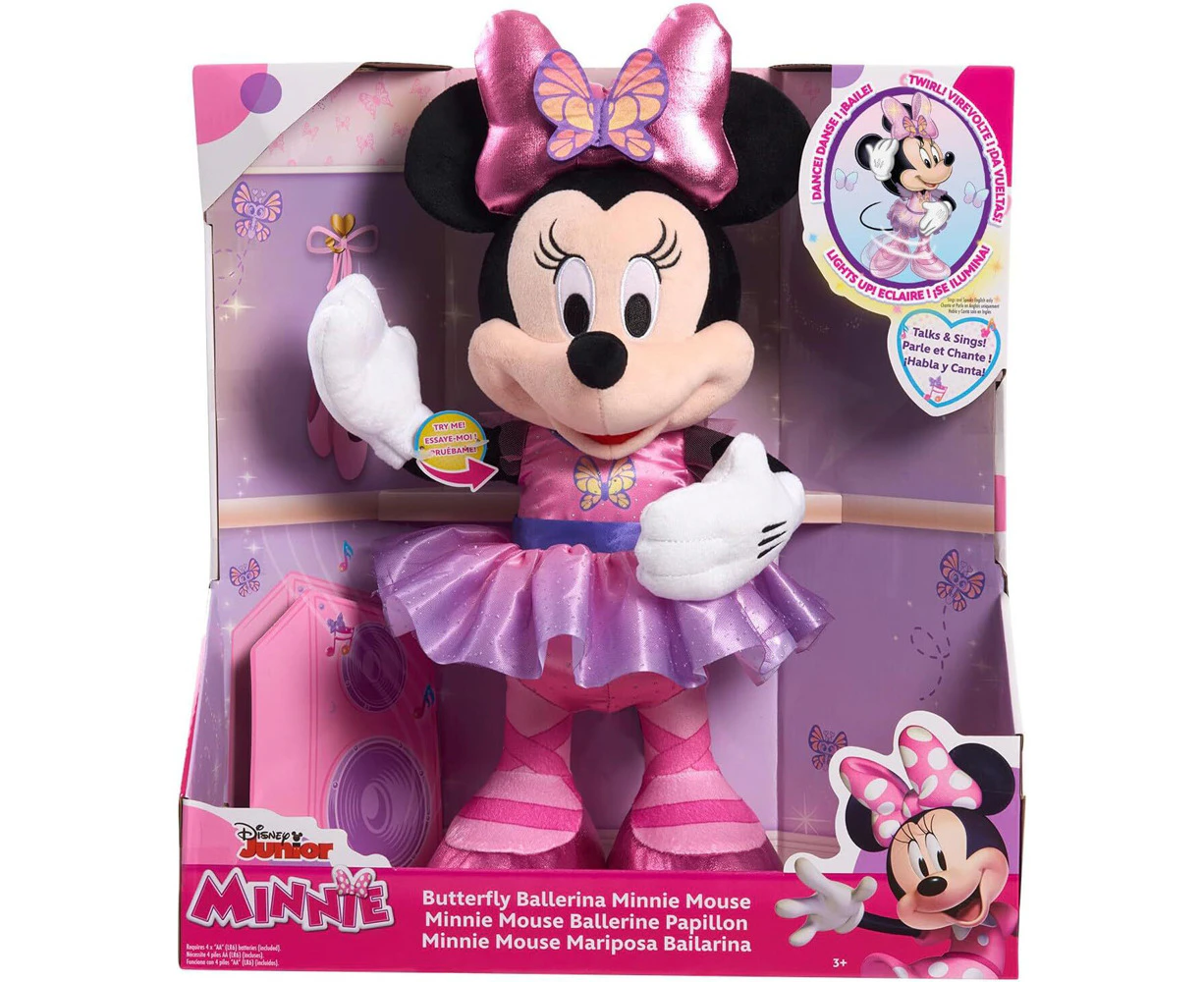 Dinsey Junior Butterfly Ballerina Minnie Mouse Singing/Talking Toy 3+