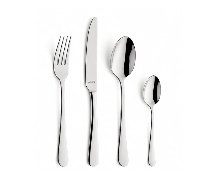 24pc Amefa Austin Mirror Stainless Steel Knife/Fork/Spoon/Teaspoon Cutlery Set