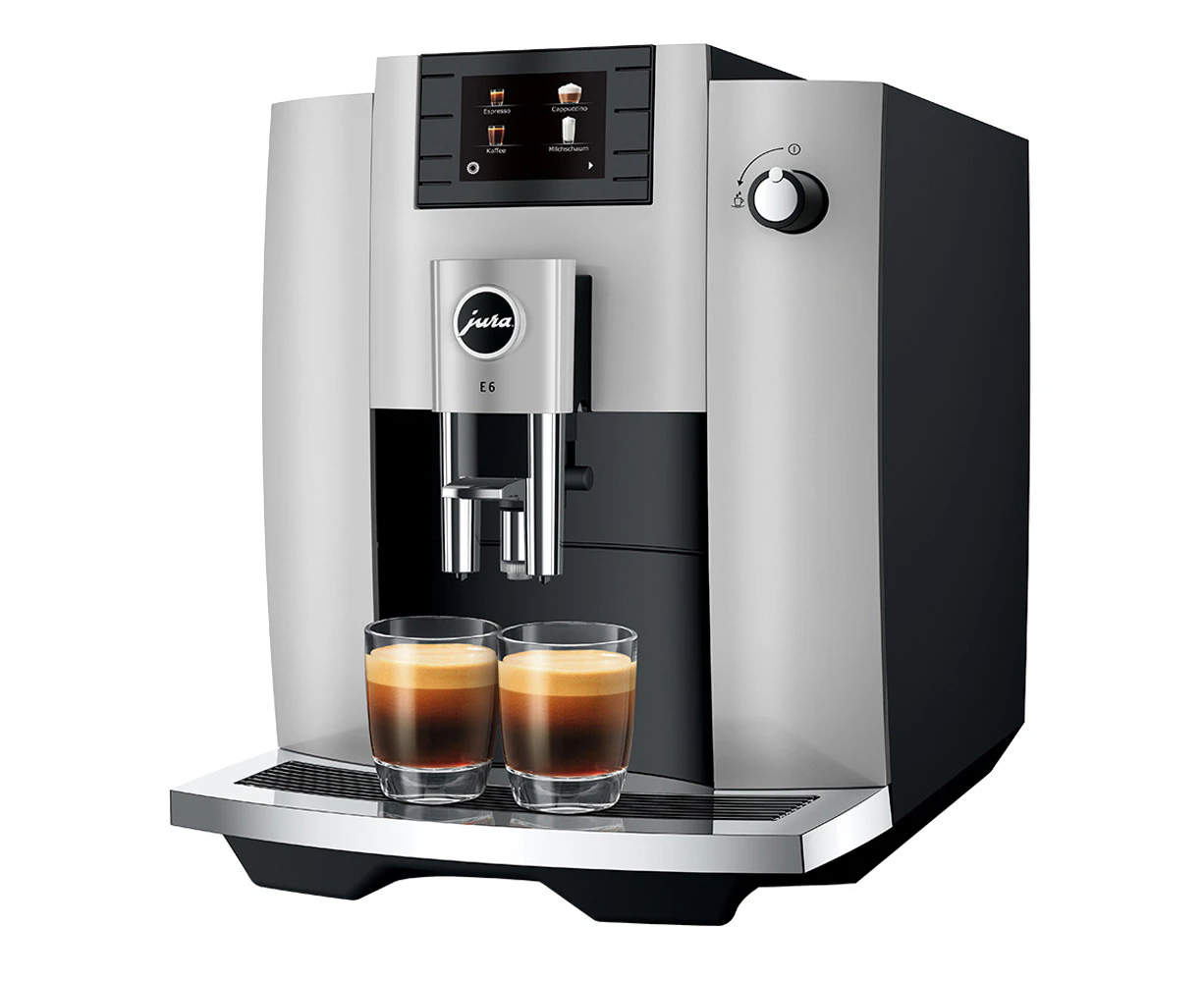 Jura E6 Automatic Wifi Bean Coffee Machine/Drink Maker Platinum INTC w/Display