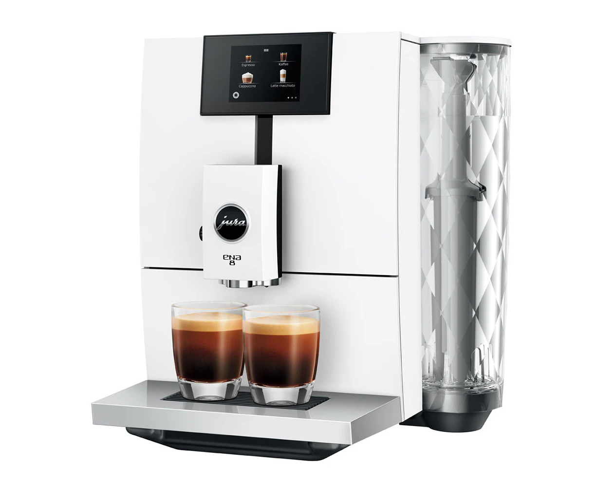 Jura ENA 8 Fully Automatic Wifi Bean Coffee Machine Nordic WHT w/2.8'' Display