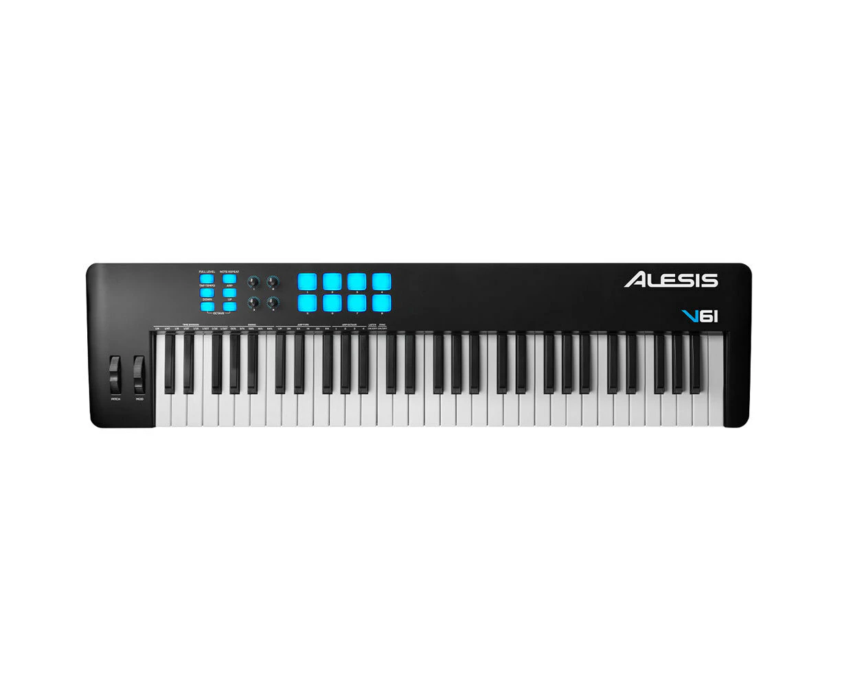 Alesis V61MKII: 61-Key USB-Midi Keyboard & Pad Controller Music/Beat Creation