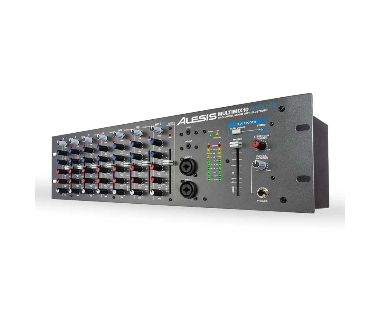 Alesis Multimix 10 Bluetooth/Wireless 10-Channel Rackmount Music/Sound Mixer