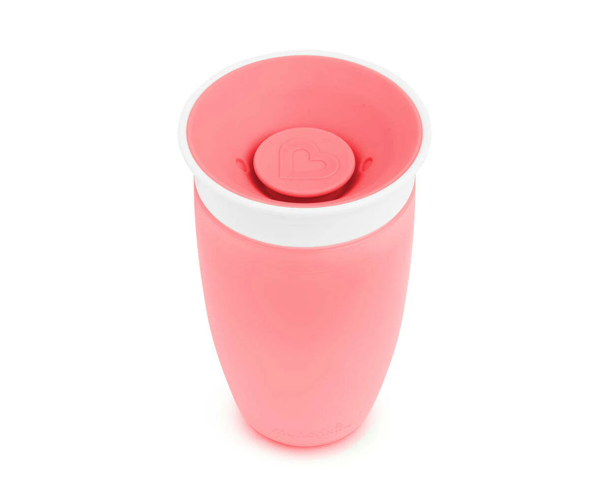 Munchkin 10oz/295ml Miracle 360deg Baby/Toddler Anti-Spill Sippy Cup Pink 12M+