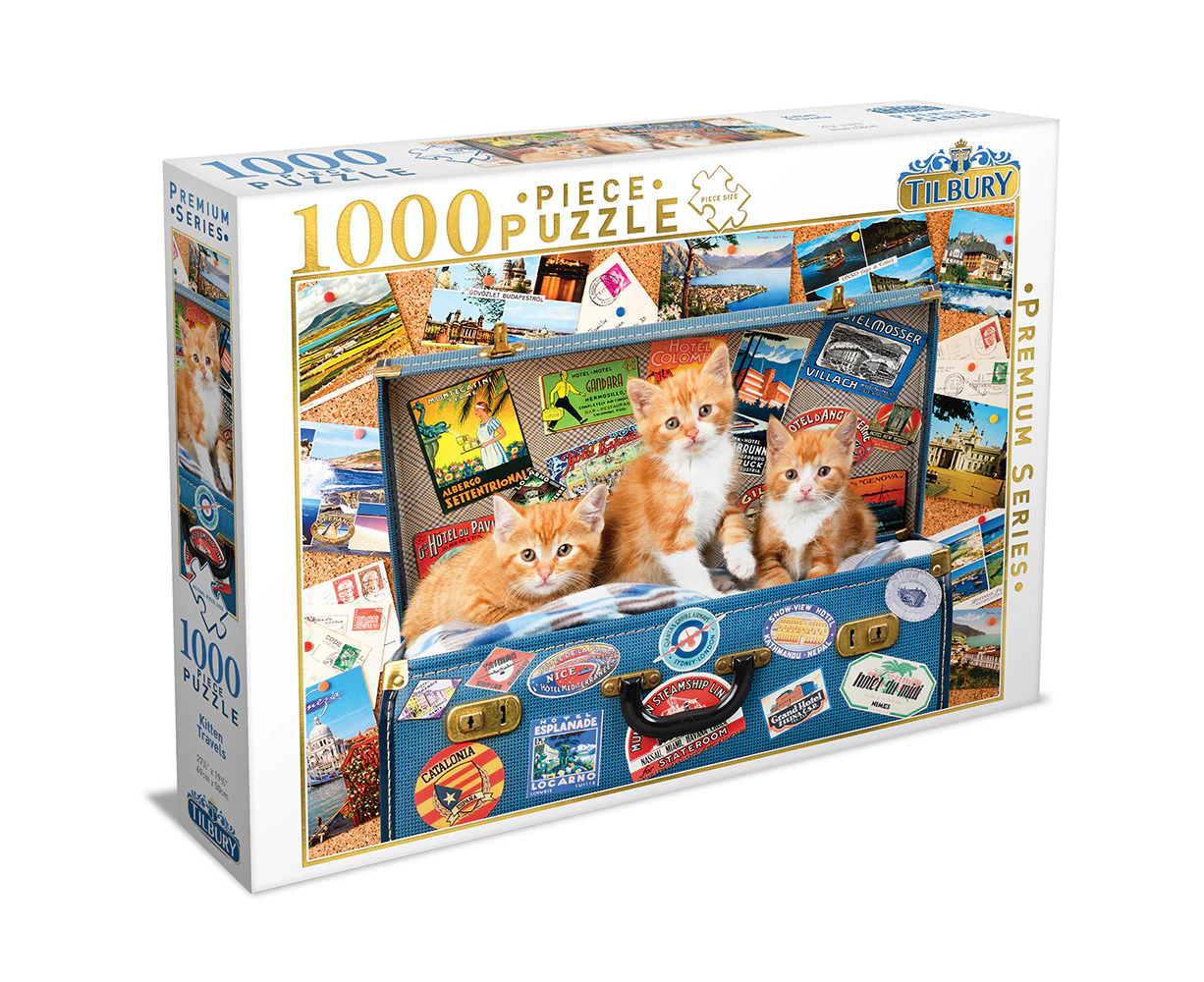 1000pc Tilbury Kitten Travels 69x50cm Jigsaw Puzzle Pieces Family/Kids Game Toy