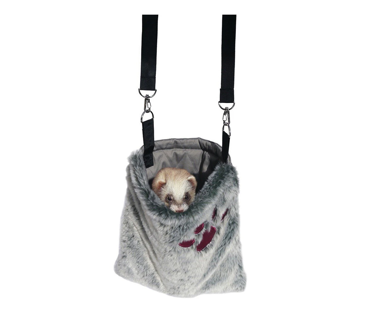 Rosewood Snoozing & Carrying 26x29cm Quilted Polycotton Ferret Sleeping Bag Grey