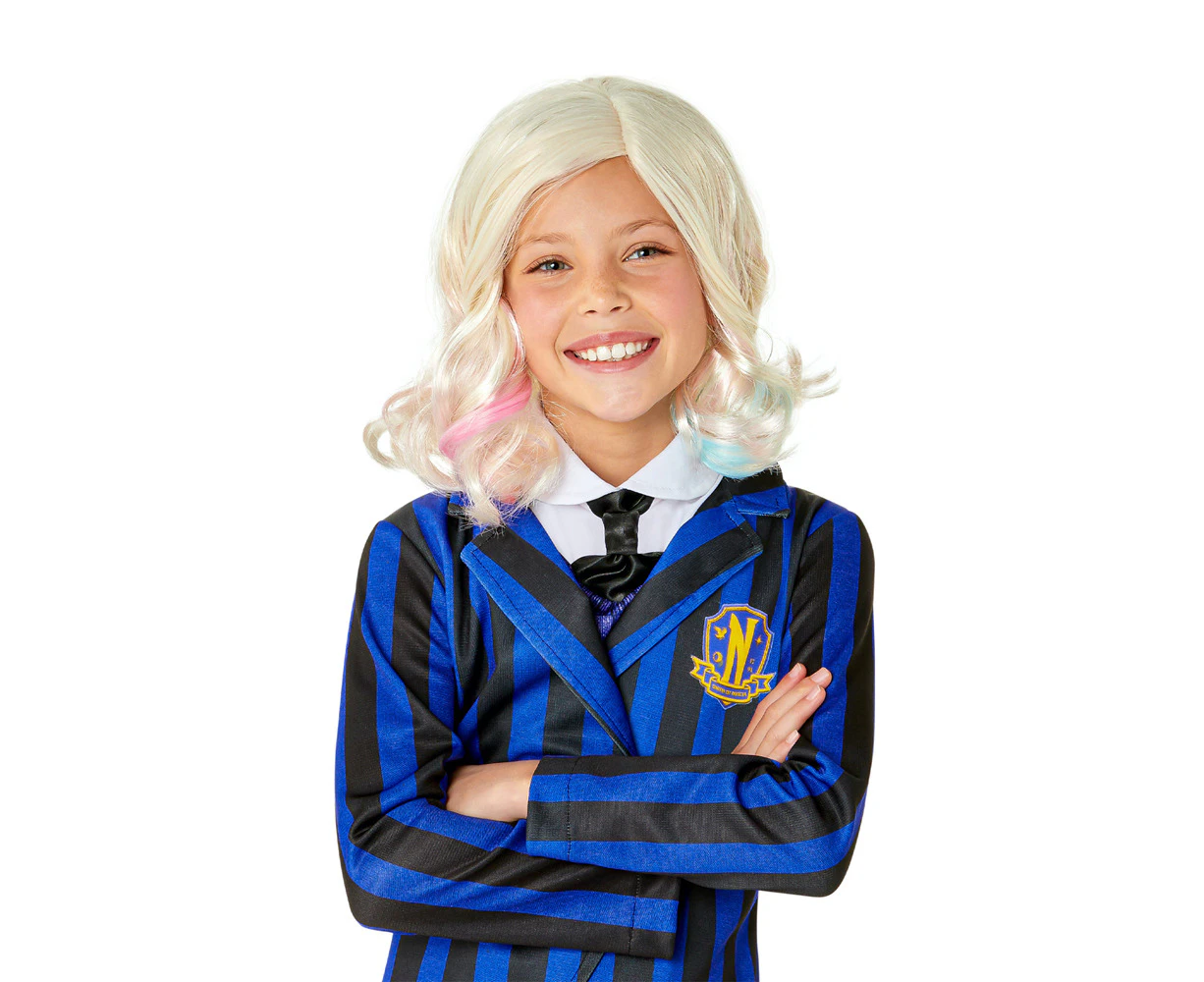 Wednesday Enid Wig Kids/Children Halloween Party Cosplay Hair Prop Accessory