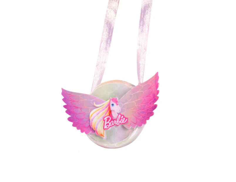 Barbie Iridescent Foil Fabric Bag Kids/Children Costume Party Accessory Pink