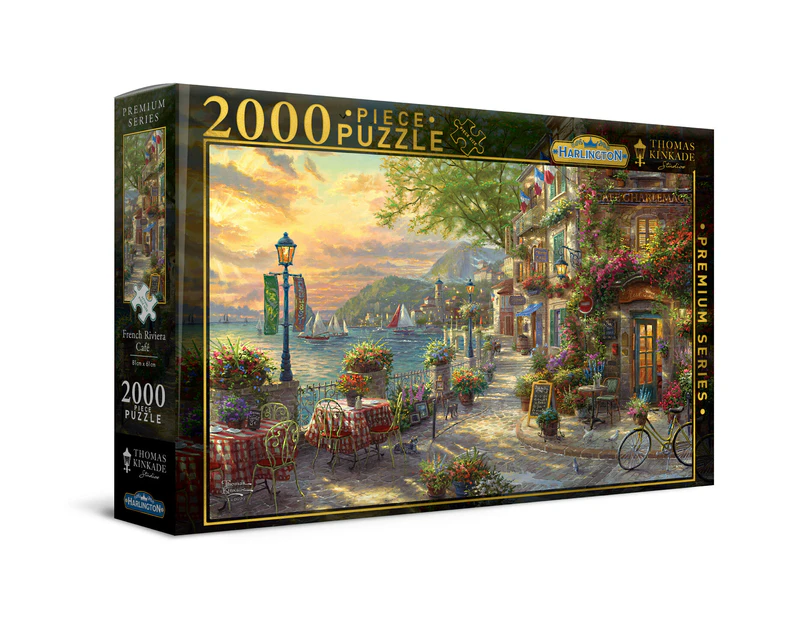 2000pc Harlington Thomas Kinkade Family Puzzle French Riviera Café 8yrs+ 81x61cm