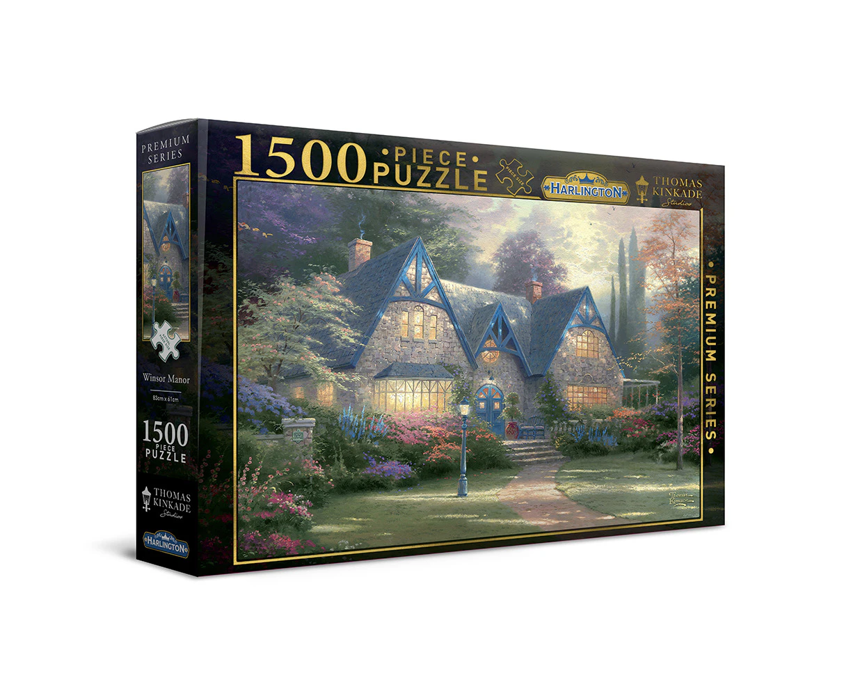 1500pc Harlington Thomas Kinkade Family/Kids Puzzle Winsor Manor 8yrs+ 83x61cm