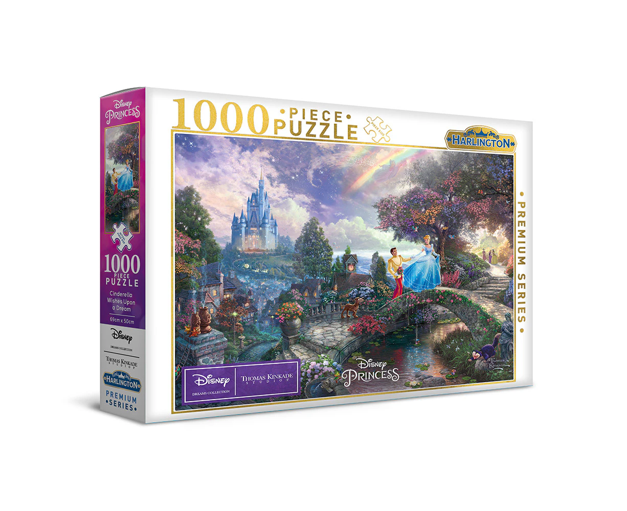 1000pc Harlington Thomas Kinkade Kids/Family Puzzle Disney Cinderella 8+ 69x50cm