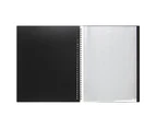 Marbig 30 Fixed Pocket A4 Document/File Twin Wire Display Book - Black