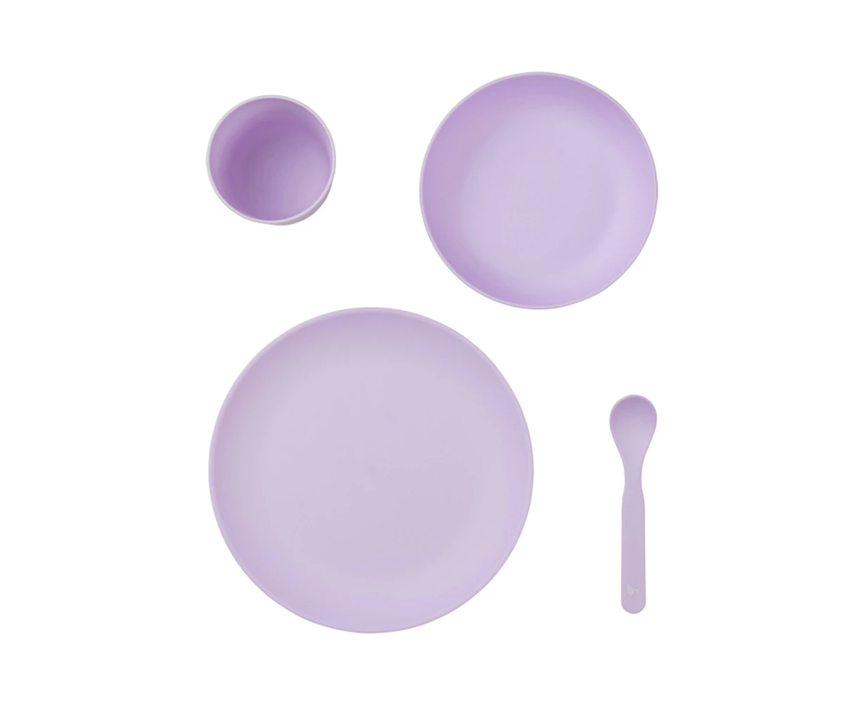 Fabelab PLA Meal Set Dinner Feeding Drink Cup/Bowl/Plate/Spoon Baby/Infant Lilac