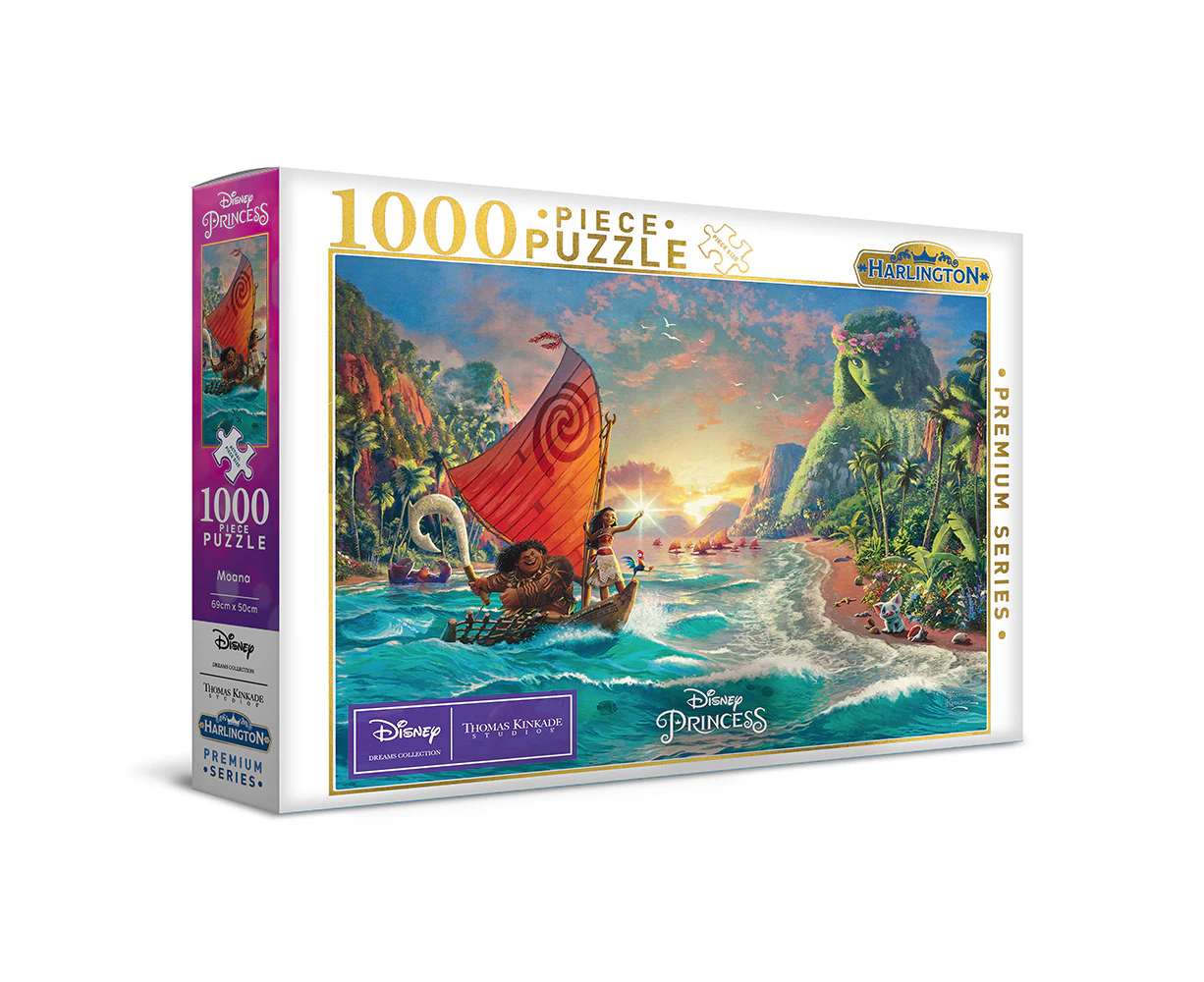 1000pc Harlington Thomas Kinkade Kids/Family Puzzle Disney Moana 8yrs+ 69x50cm