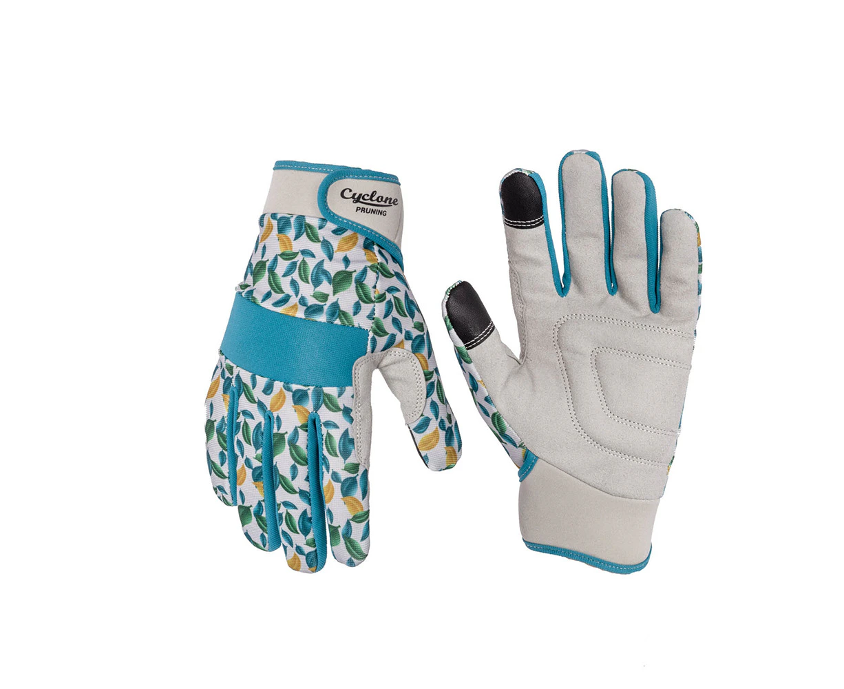 Cyclone Size Large Gardening/Pruning Gloves Floral Pattern Suits Touch Screen