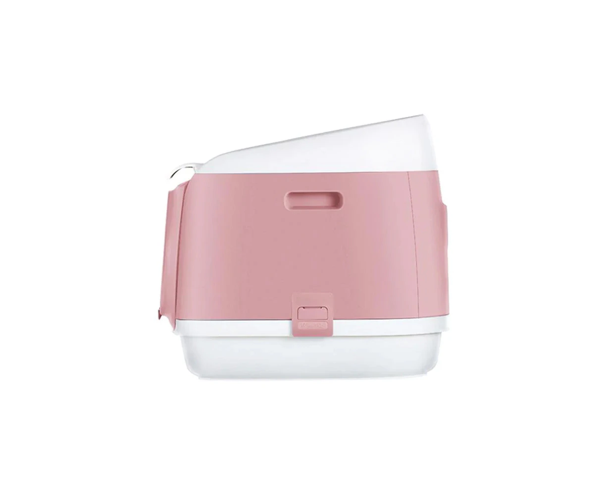 Pakeway Tomcat Free Dual-Door Cabin Pet Cat Litter Box Enclosed Toilet Pink