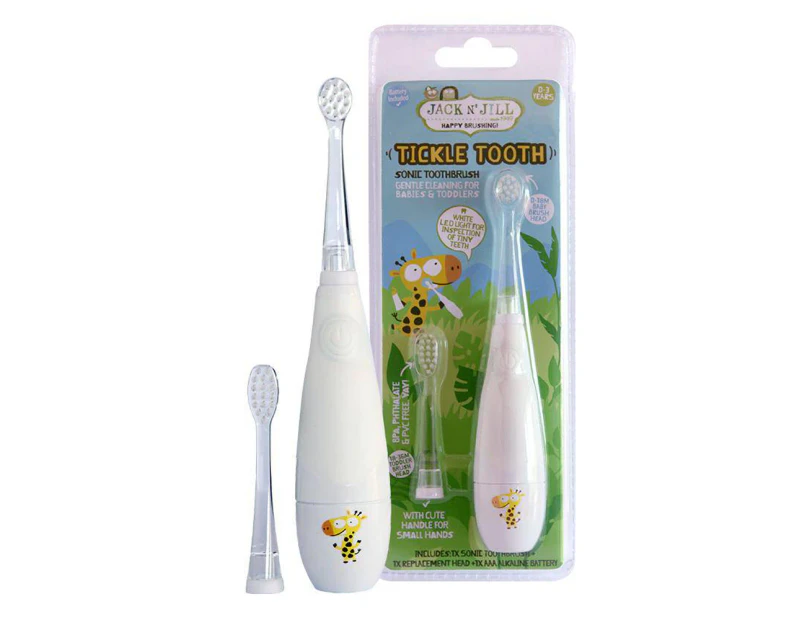 Jack N' Jill Tickle Tooth Cleaning Sonic Electric Toothbrush Kids/Toddler 0-6y