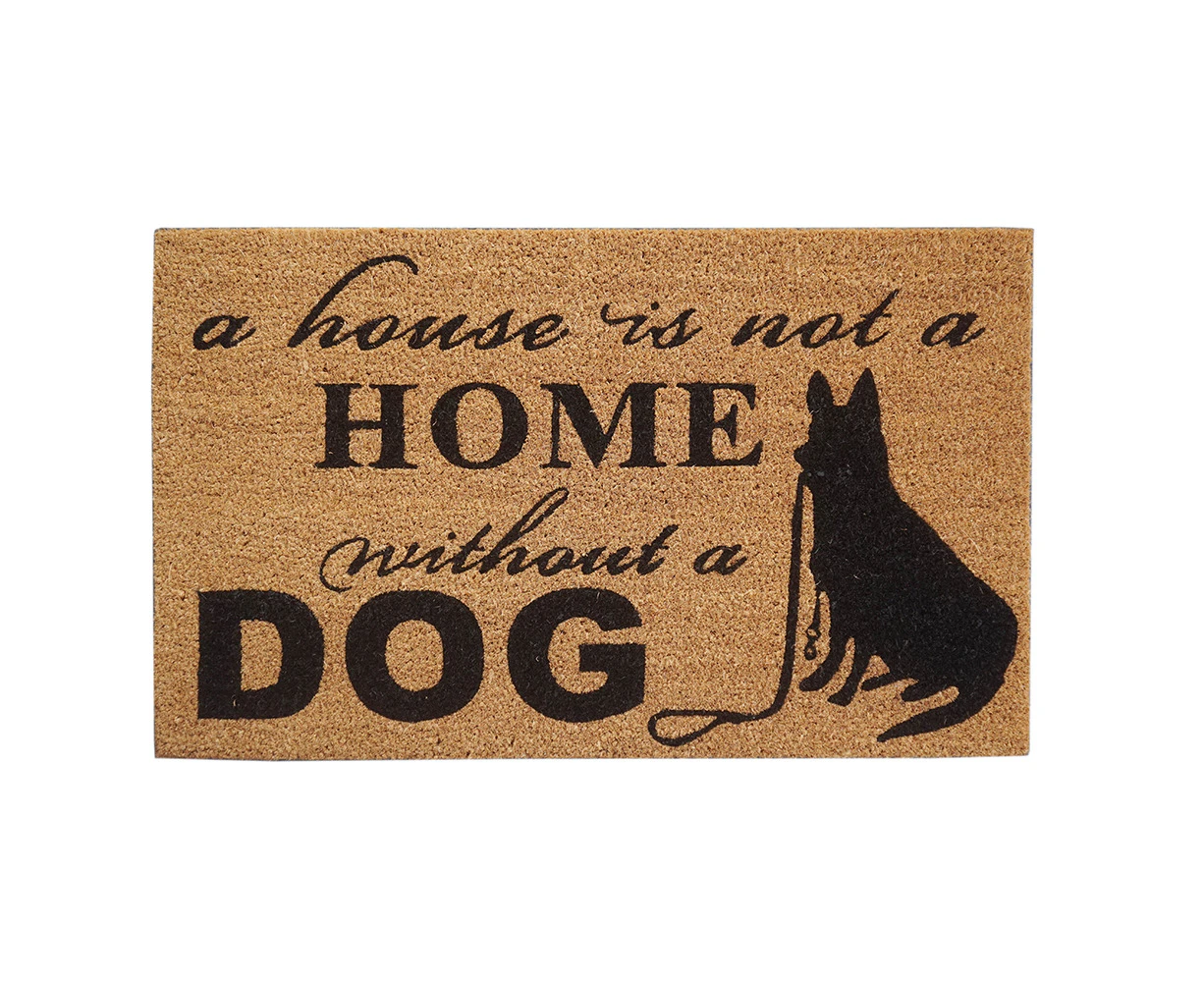 Solemate Latex-Backed Coir Home Dog 45x75cm Slimline Outdoor Stylish Doormat