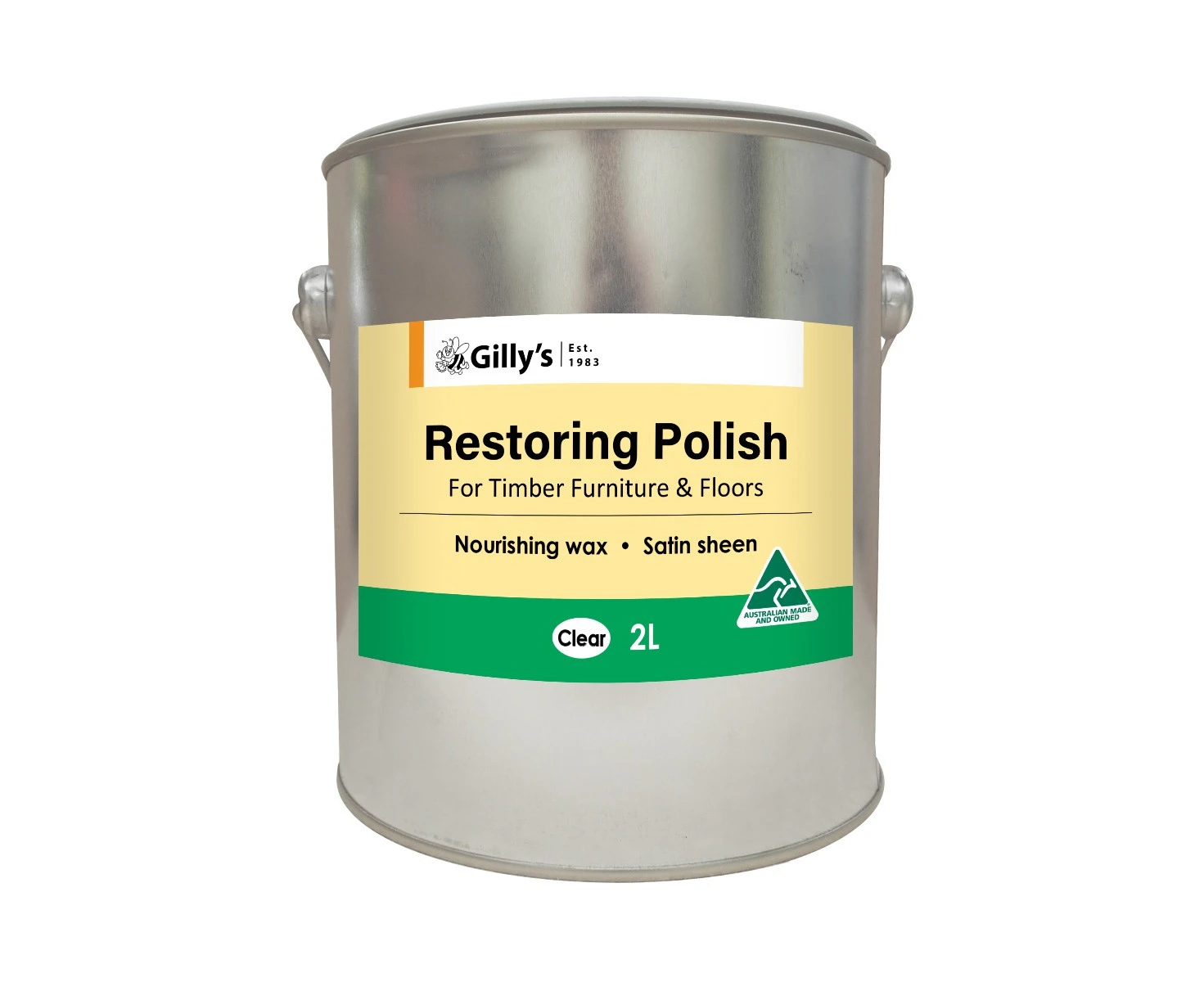 Gilly's 2L Clear Restoring Polish/Nourishing Wax For Timber Furniture/Floors