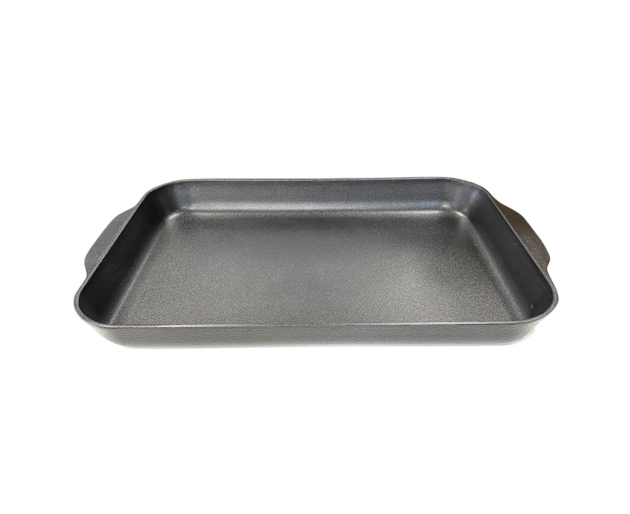 Extra large 43x30cm Non-Stick Shallow Roasting Pan/Oven Baking Tray w/Hanndle