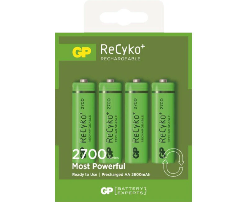 4pc GP ReCyko+ 2700 Series 2600mAh Rechargeable LSD 1.2V NiMH Battery for Clocks