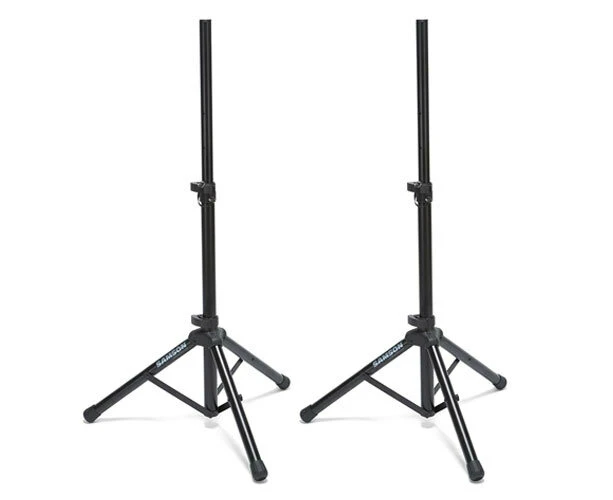 2x Samson Audio SP50P Aluminum Stand Holder Mount for Music Speaker/Speakers BLK