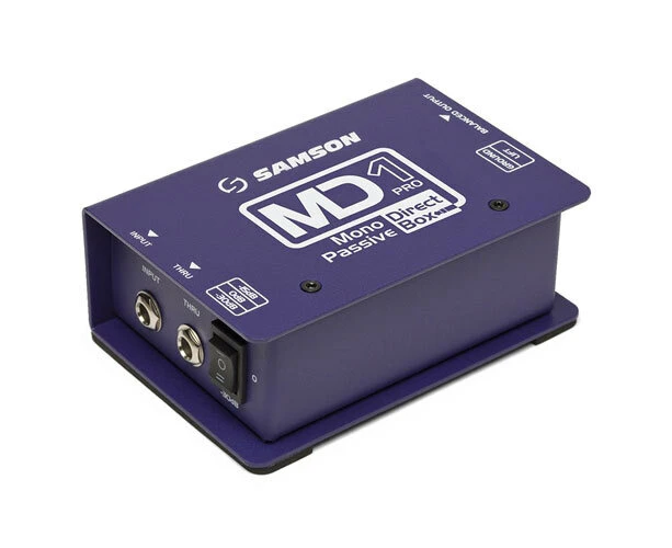 Samson Audio MD1 Pro Mono Passive Metal Direct Box f/ Musical Instruments Purple