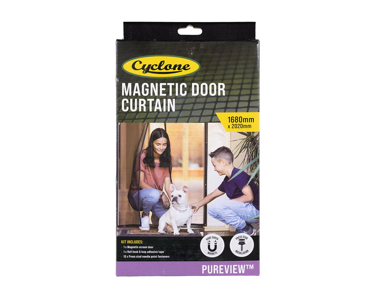 Cyclone Pureview Magnetic Mosquito/Fly/Insect Screen Door Curtain 1680 x 2020mm