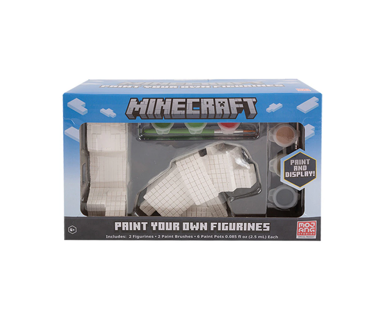 Minecraft Children/Kids Paint Your Own Figurine Painting Art Plaster Kit 6y+